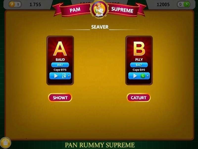 Pan Rummy Supreme Game Interface